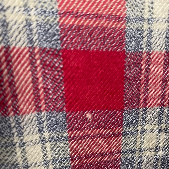 Madewell Red Plaid Button Up Long Sleeve Shirt Dress Size XS. - Picture 9 of 9